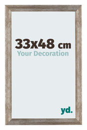 Mura MDF Photo Frame 33x48cm Métal Vintage Front Size | Yourdecoration.co.uk