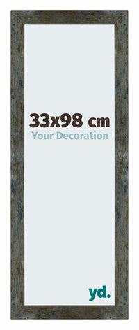 Mura MDF Photo Frame 33x98cm Bleu Or Mélangé Front Size | Yourdecoration.co.uk