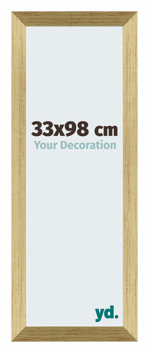 Mura MDF Photo Frame 33x98cm Or Brillant Front Size | Yourdecoration.co.uk