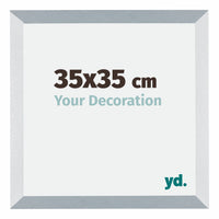 Mura MDF Photo Frame 35x35cm Aluminum Brushed Front Size | Yourdecoration.co.uk