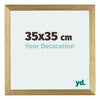 Mura MDF Photo Frame 35x35cm Gold Shiny Front Size | Yourdecoration.co.uk