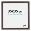 Mura MDF Photo Frame 35x35cm Oak Dark Front Size | Yourdecoration.co.uk