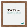 Mura MDF Photo Frame 35x35cm Oak Rustic Front Size | Yourdecoration.co.uk