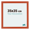 Mura MDF Photo Frame 35x35cm Orange Front Size | Yourdecoration.co.uk