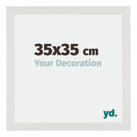 Mura MDF Photo Frame 35x35cm White Matte Front Size | Yourdecoration.co.uk
