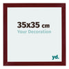 Mura MDF Photo Frame 35x35cm Winered Wiped Front Size | Yourdecoration.co.uk