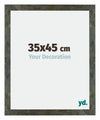Mura MDF Photo Frame 35x45cm Blue Gold Melange Front Size | Yourdecoration.co.uk