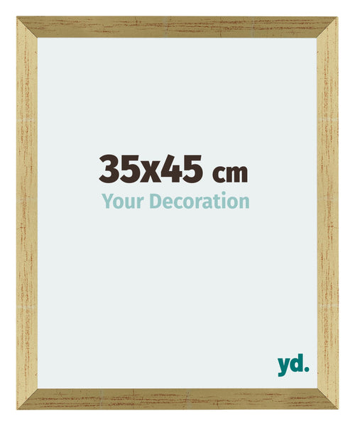 Mura MDF Photo Frame 35x45cm Gold Shiny Front Size | Yourdecoration.co.uk