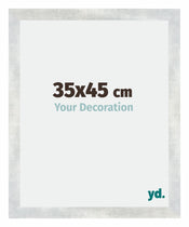 Mura MDF Photo Frame 35x45cm Silver Glossy Vintage Front Size | Yourdecoration.co.uk