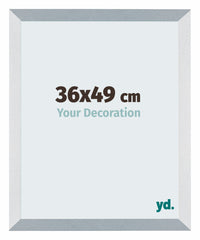 Mura MDF Photo Frame 36x49cm Aluminium Brossé Front Size | Yourdecoration.co.uk