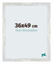 Mura MDF Photo Frame 36x49cm Argent Brillant Vintage Front Size | Yourdecoration.co.uk