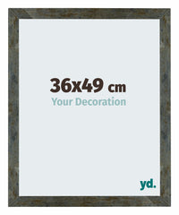 Mura MDF Photo Frame 36x49cm Bleu Or Mélangé Front Size | Yourdecoration.co.uk