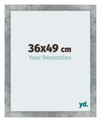 Mura MDF Photo Frame 36x49cm Fer Patiné Front Size | Yourdecoration.co.uk