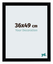 Mura MDF Photo Frame 36x49cm Noir Brillant Front Size | Yourdecoration.co.uk