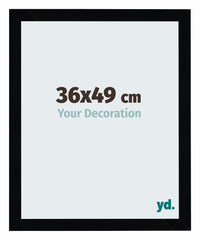 Mura MDF Photo Frame 36x49cm Noir Brillant Front Size | Yourdecoration.co.uk