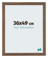 Mura MDF Photo Frame 36x49cm Noyer Foncé Front Size | Yourdecoration.co.uk