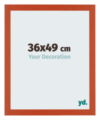 Mura MDF Photo Frame 36x49cm Orange Front Size | Yourdecoration.co.uk