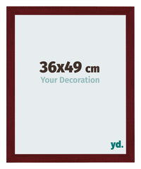 Mura MDF Photo Frame 36x49cm Vin Rouge Patiné Front Size | Yourdecoration.co.uk