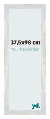 Mura MDF Photo Frame 37 5x98cm Silver Shiny Vintage Front Size | Yourdecoration.co.uk