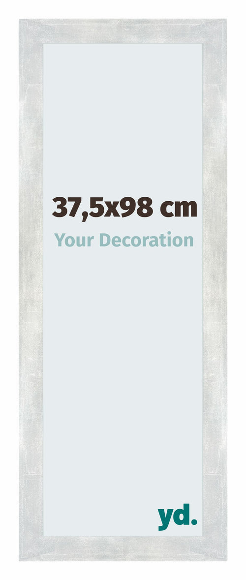 Mura MDF Photo Frame 37 5x98cm Silver Shiny Vintage Front Size | Yourdecoration.co.uk