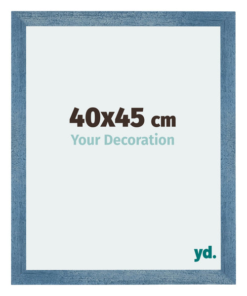 Mura MDF Photo Frame 40x45cm Bright Blue Swept Front Size | Yourdecoration.co.uk