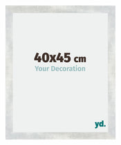 Mura MDF Photo Frame 40x45cm Silver Glossy Vintage Front Size | Yourdecoration.co.uk