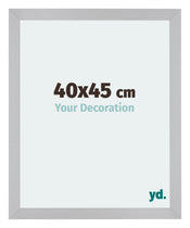 Mura MDF Photo Frame 40x45cm Silver Matte Front Size | Yourdecoration.co.uk