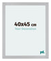 Mura MDF Photo Frame 40x45cm Silver Matte Front Size | Yourdecoration.co.uk
