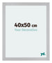 Mura MDF Photo Frame 40x50cm Silver Matte Front Size | Yourdecoration.co.uk