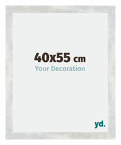 Mura MDF Photo Frame 40x55cm Silver Glossy Vintage Front Size | Yourdecoration.co.uk