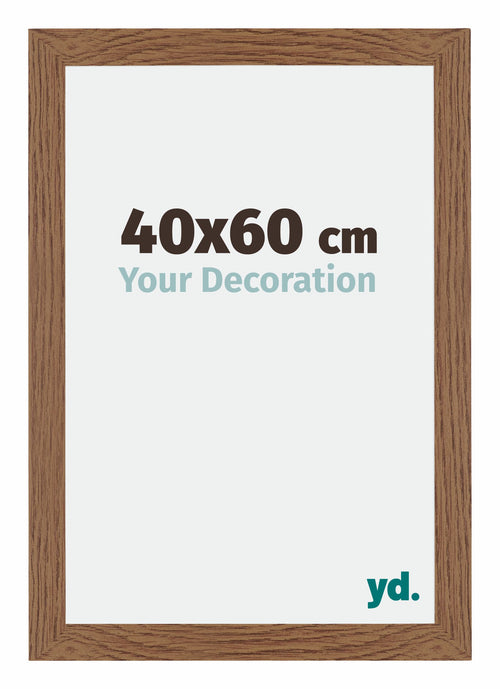 Mura MDF Photo Frame 40x60cm Oak Rustic Front Size | Yourdecoration.co.uk