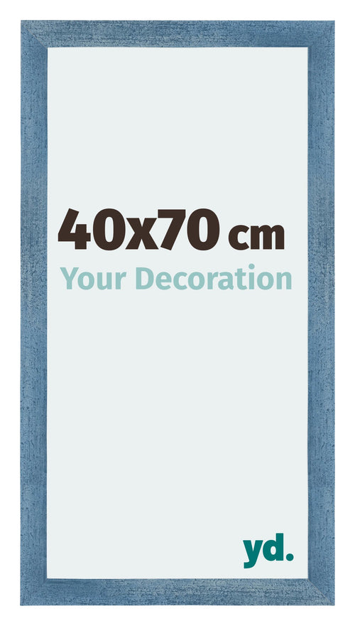 Mura MDF Photo Frame 40x70cm Bright Blue Swept Front Size | Yourdecoration.co.uk