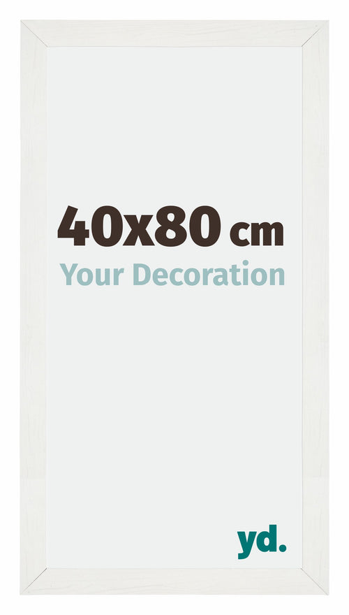 Mura MDF Photo Frame 40x80cm White Wiped Front Size | Yourdecoration.co.uk