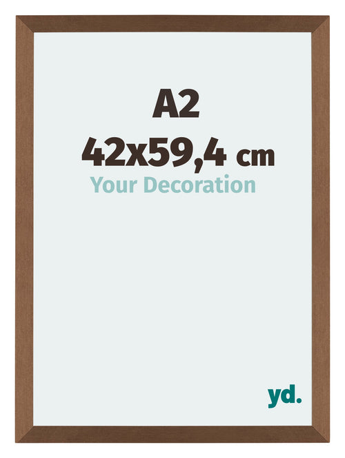 Mura MDF Photo Frame 42x59 4cm A2 Copper Design Front Size | Yourdecoration.co.uk