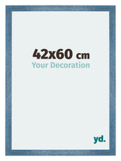 Mura MDF Photo Frame 42x60cm Bright Blue Swept Front Size | Yourdecoration.co.uk