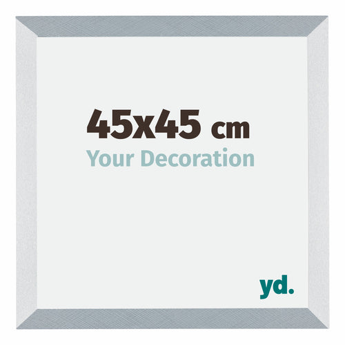 Mura MDF Photo Frame 45x45cm Aluminum Brushed Size | Yourdecoration.co.uk