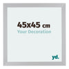 Mura MDF Photo Frame 45x45cm Silver Matte Front Size | Yourdecoration.co.uk