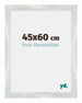 Mura MDF Photo Frame 45x60cm Silver Glossy Vintage Front Size | Yourdecoration.co.uk
