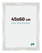 Mura MDF Photo Frame 45x60cm Silver Glossy Vintage Front Size | Yourdecoration.co.uk