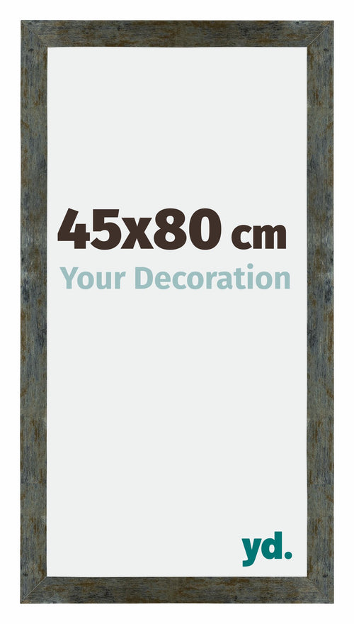 Mura MDF Photo Frame 45x80cm Blue Gold Melange Front Size | Yourdecoration.co.uk