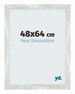 Mura MDF Photo Frame 48x64cm Silver Shiny Vintage Front Size | Yourdecoration.co.uk