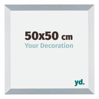 Mura MDF Photo Frame 50x50cm Aluminum Brushed Front Size | Yourdecoration.co.uk