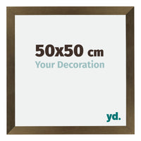 Mura MDF Photo Frame 50x50cm Bronze Design Front Size | Yourdecoration.co.uk