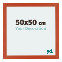 Mura MDF Photo Frame 50x50cm Orange Front Size | Yourdecoration.co.uk