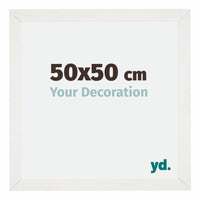 Mura MDF Photo Frame 50x50cm White Wiped Front Size | Yourdecoration.co.uk