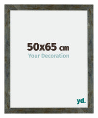 Mura MDF Photo Frame 50x65cm Blue Gold Melange Front Size | Yourdecoration.co.uk