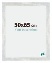 Mura MDF Photo Frame 50x65cm Silver Glossy Vintage Front Size | Yourdecoration.co.uk