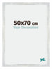 Mura MDF Photo Frame 50x70cm Silver Glossy Vintage Front Size | Yourdecoration.co.uk