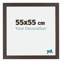 Mura MDF Photo Frame 55x55cm Oak Dark Front Size | Yourdecoration.co.uk