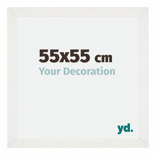 Mura MDF Photo Frame 55x55cm White Wiped Front Size | Yourdecoration.co.uk
